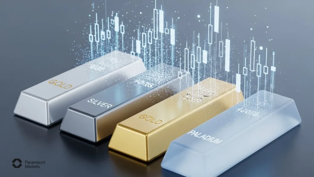 معامله فلزاتی مانند طلا (XAU/USD) و نقره (XAG/USD)